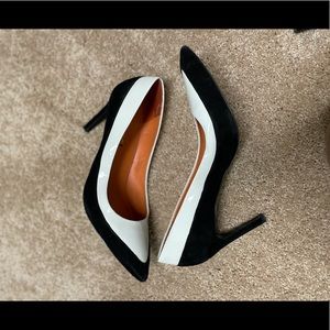 Via Spiga White and Black Heels